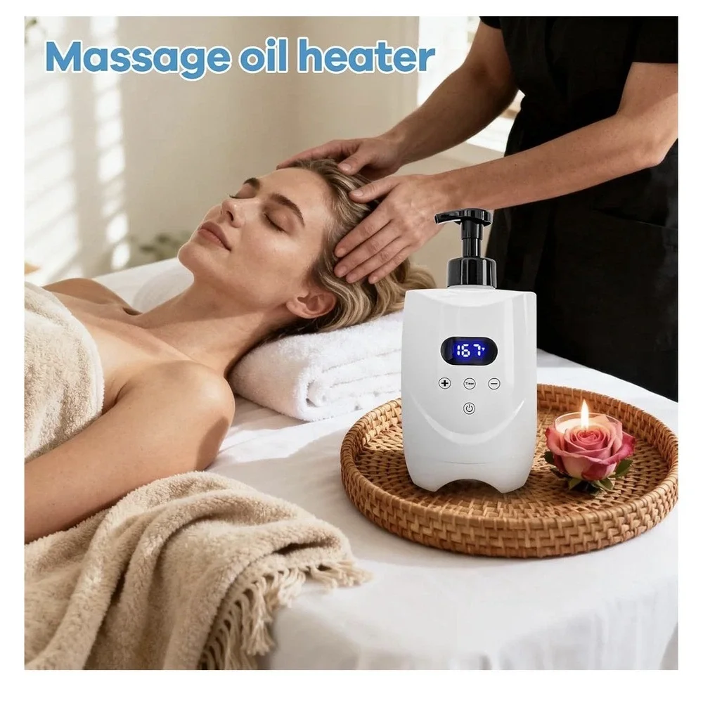 Digital Hot Lather Machine Heated Shaving Cream Lotion Massage Oil Dispenser Spa